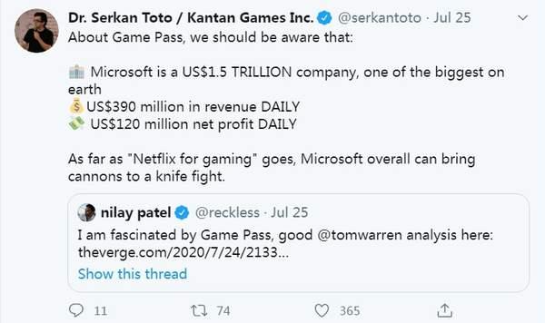 Xbox市场总监：XGP不以短期盈利为目标，而是考虑未来 3%title%