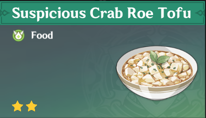 原神|美食英语璃月篇~蟹黄豆腐 Crab Roe Tofu（烟绯）-第1张