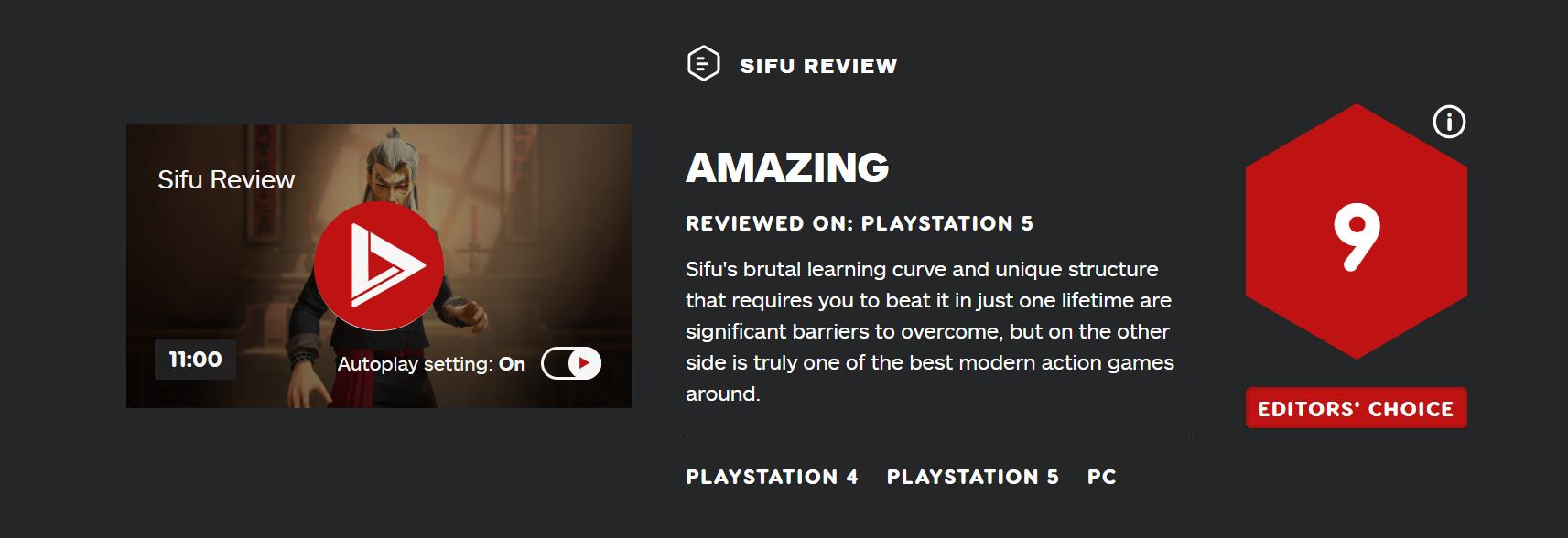 《师父》IGN和GS都给9分好评：动作玩法很棒也很难!-第2张
