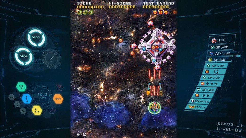 【PC游戏】白金工作室飞船射击游戏《Sol Cresta》正式推出，自由联结战机轰垮侵略军-第2张