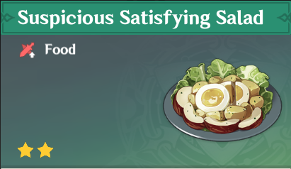 原神|美食英语蒙德篇~满足沙拉 Satisfying Salad（莫娜）-第1张