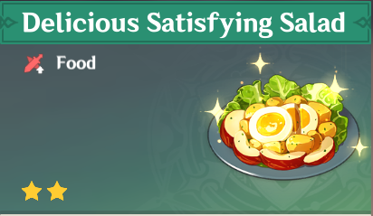 原神|美食英语蒙德篇~满足沙拉 Satisfying Salad（莫娜）-第2张