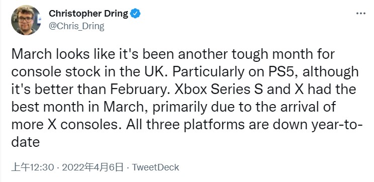 【主机游戏】Xbox次世代主机成英国3月最畅销！PS5又是御三家垫底！-第1张