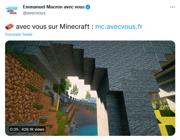 【PC遊戲】法國總統馬克龍創建《我的世界》服務器開展競選活動