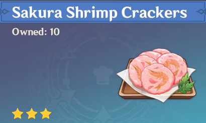 原神|美食英语稻妻篇~绯樱虾仙贝 Sakura Shrimp Crackers-第0张