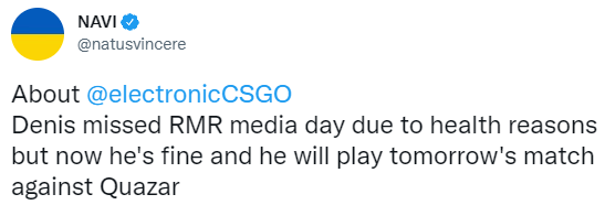 【CS:GO】electroNic错过媒体日 仍将出战今日比赛-第1张