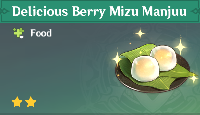 原神|美食英语稻妻篇~树莓水馒头 Berry Mizu Manjuu-第2张