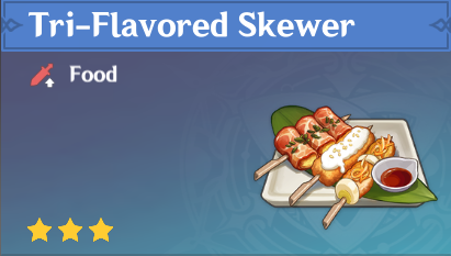 原神|美食英语稻妻篇~串串三味 Tri-Flavored Skewer-第0张