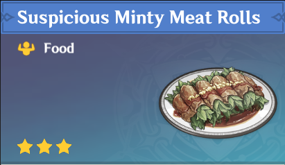 原神|美食英語璃月篇~獸肉薄荷卷 Minty Meat Rolls-第1張