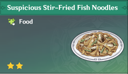 原神|美食英语璃月篇~干炒鱼河 Stir-Fried Fish Noodles-第1张