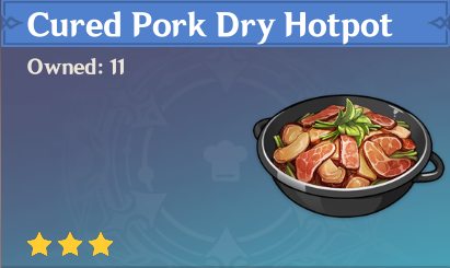 原神|美食英語璃月篇~乾鍋臘肉 Cured Pork Dry Hotpot
