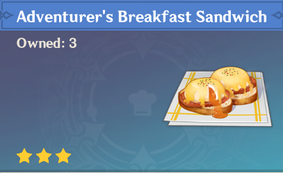 原神|美食英语璃月篇~冒险家蛋堡 Adventurer's Breakfast Sandwich