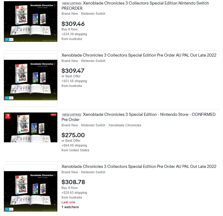 【PC游戏】原价三倍还多!《异度之刃3》收藏版价格被炒至300美元-第1张