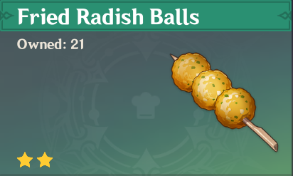 原神|美食英语蒙德篇~炸萝卜丸子 Fried Radish Balls-第0张
