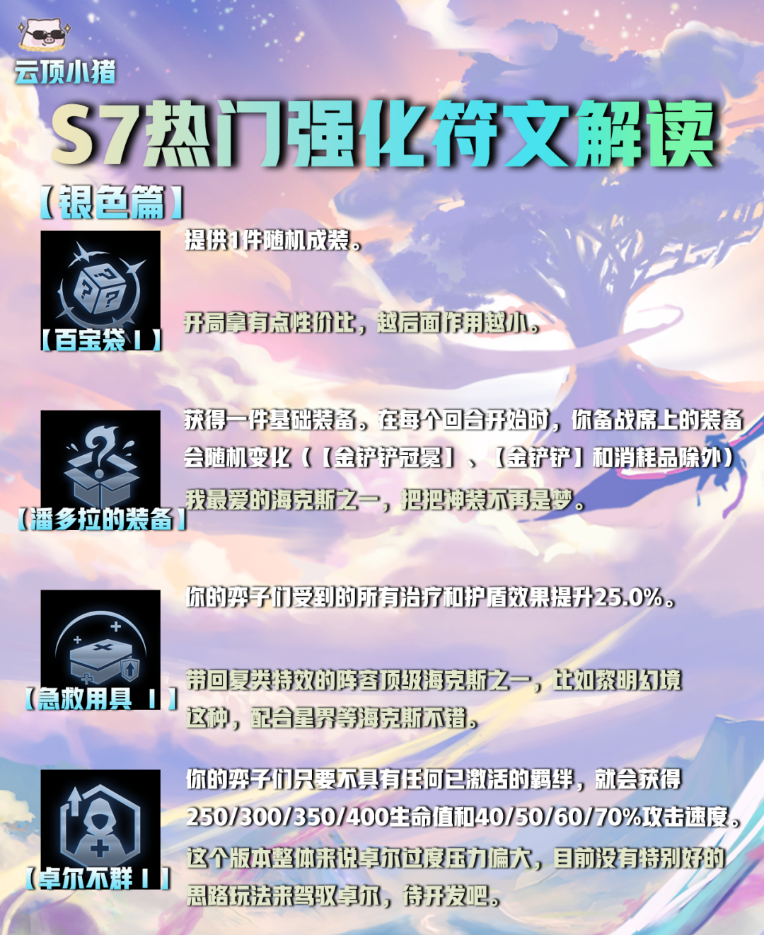 【雲頂之弈】選對海克斯（符文）輕鬆上王者！S7熱門強化符文解讀！-第1張