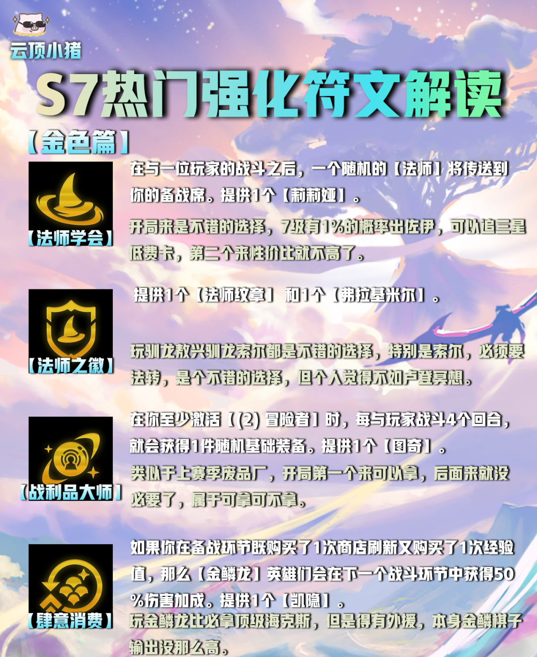 【云顶之弈】选对海克斯（符文）轻松上王者！S7热门强化符文解读！-第7张