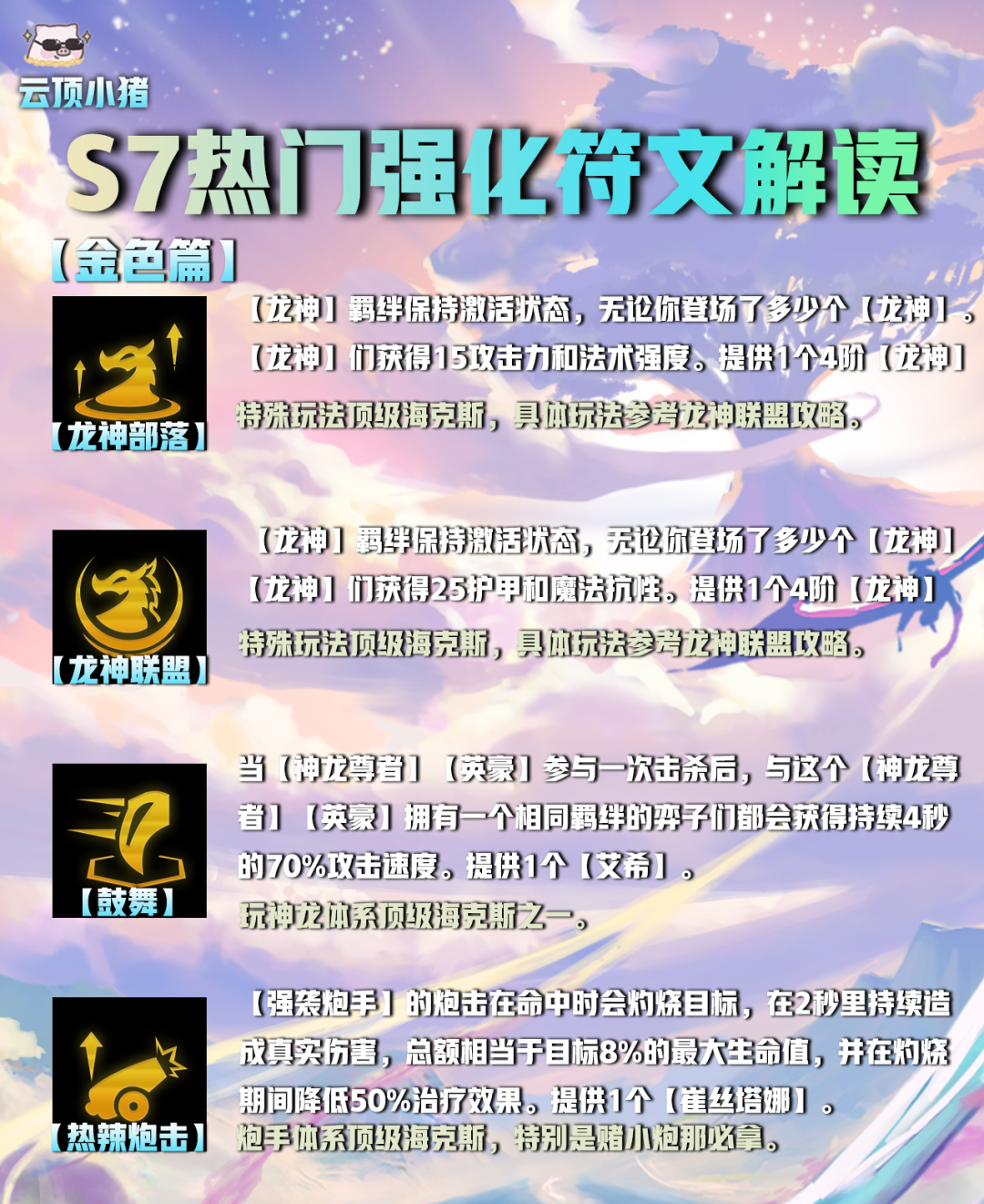 【云顶之弈】选对海克斯（符文）轻松上王者！S7热门强化符文解读！-第8张