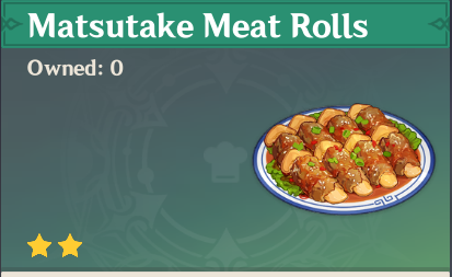 原神|美食英语蒙德篇~松茸酿肉 Matsutake Meat Rolls-第0张