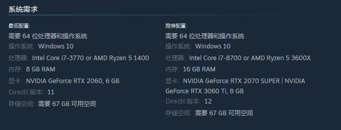《钢之崛起》PC配置需求公开，最低显卡需求RTX 2060-第3张