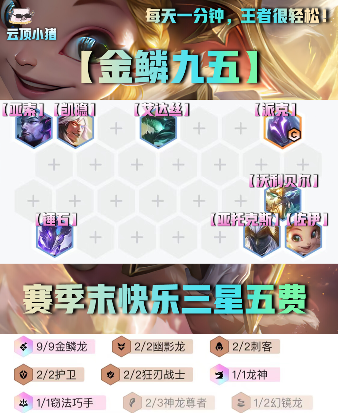 【云顶之弈】赛季末我要你快乐！三星五费思路包会！-第3张