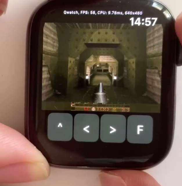【PC遊戲】高玩將經典遊戲《雷神之錘》移植到了蘋果手錶 遊玩方便-第2張
