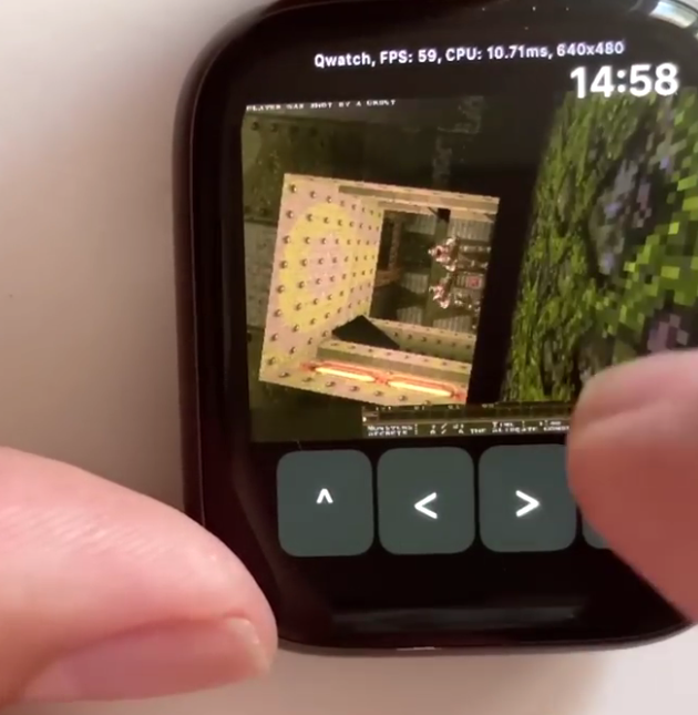 【PC遊戲】高玩將經典遊戲《雷神之錘》移植到了蘋果手錶 遊玩方便-第4張