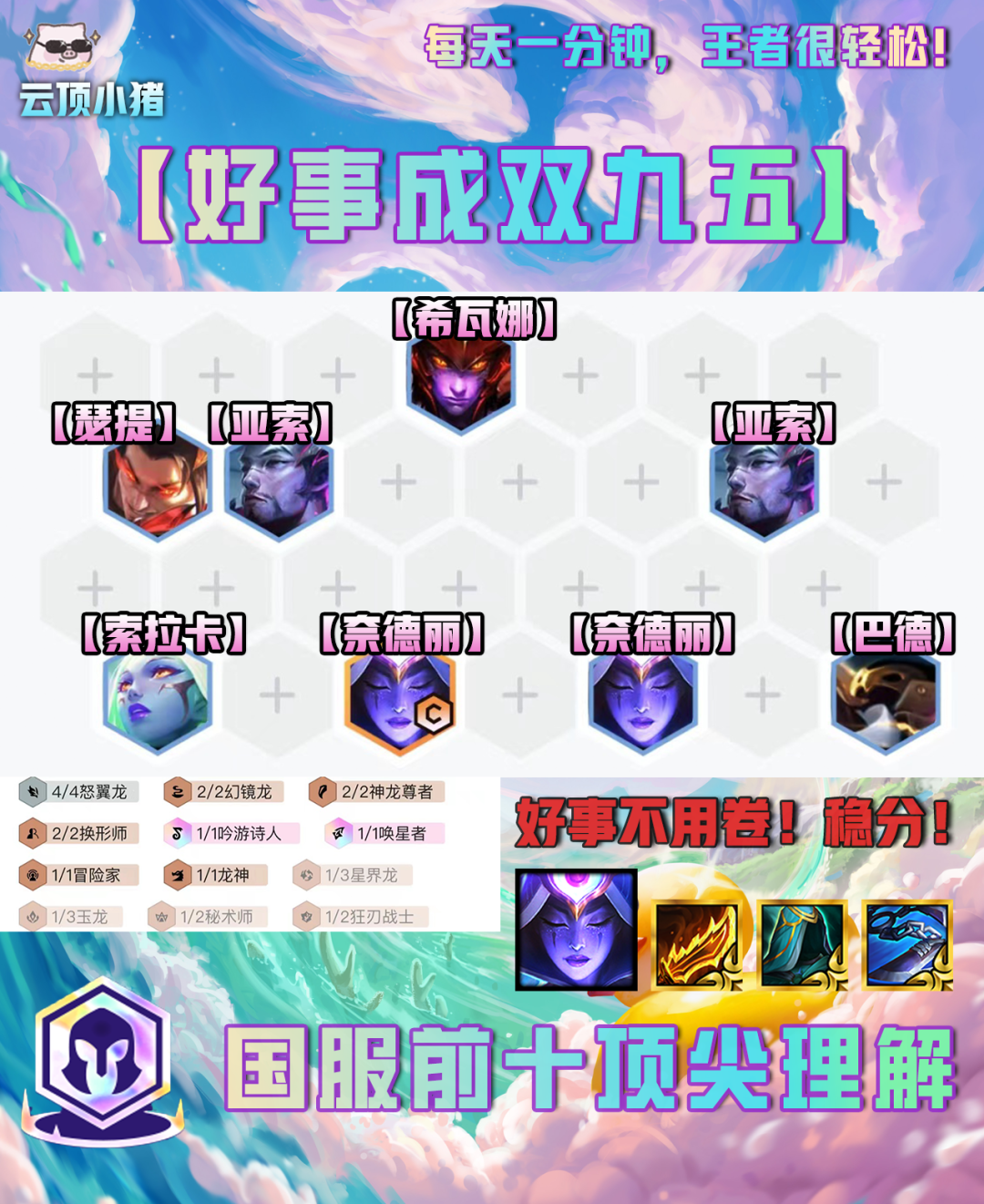 【雲頂之弈】國服前十頂級思路！好事成雙（雙重麻煩）星界，四階段可上9？-第4張