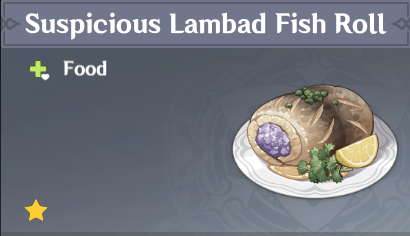 原神|美食英语须弥篇~兰巴德鱼卷 Lambad Fish Roll-第1张