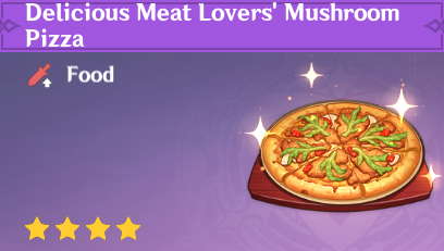 原神|美食英語~肉肉烤蘑菇披薩 Meat Lovers' Mushroom Pizza-第2張