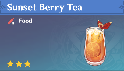 原神|美食英语~日落莓莓茶 Sunset Berry Tea
