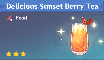 原神|美食英语~日落莓莓茶 Sunset Berry Tea-第2张