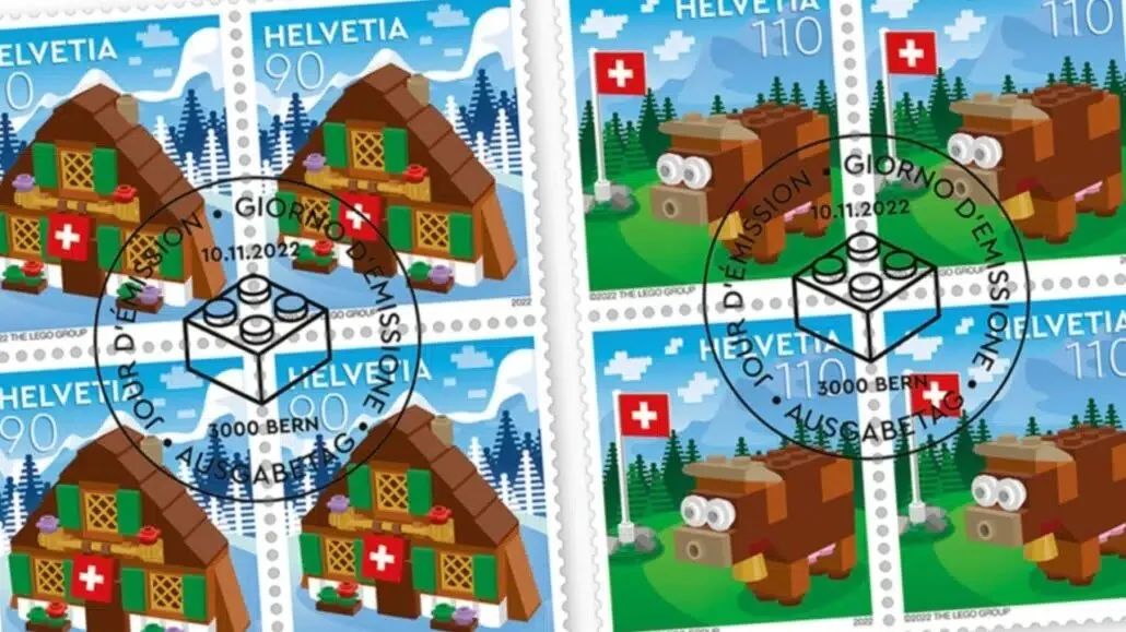 【周边专区】瑞士邮政也发行了乐高周年纪念特别邮票-第1张